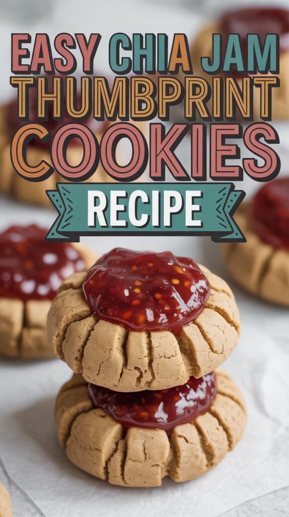 Chia Jam Thumbprint Cookies