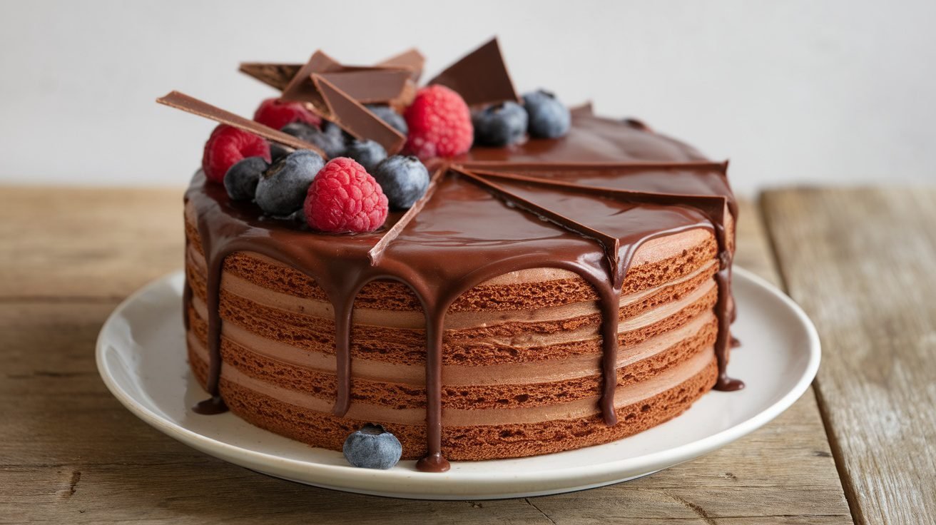 Decadent Chocolate Ganache Cake Recipe - Food Blasts