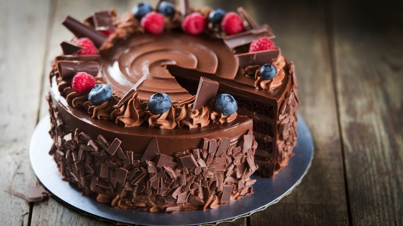 Decadent Dark Chocolate Cake Recipe - Food Blasts