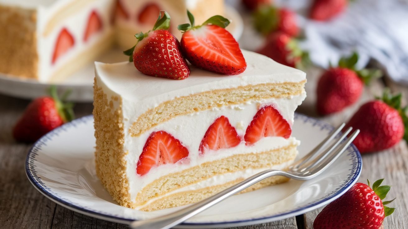 Strawberry Cream Cheese Icebox Cake Recipe - Food Blasts