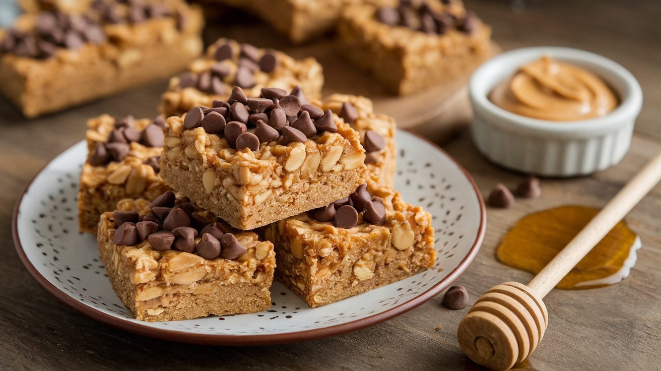 No Bake Peanut Butter Oat Bars Recipe - Food Blasts
