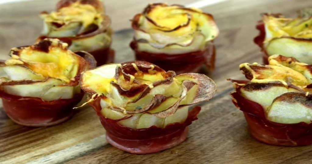 Potato Bacon Roses