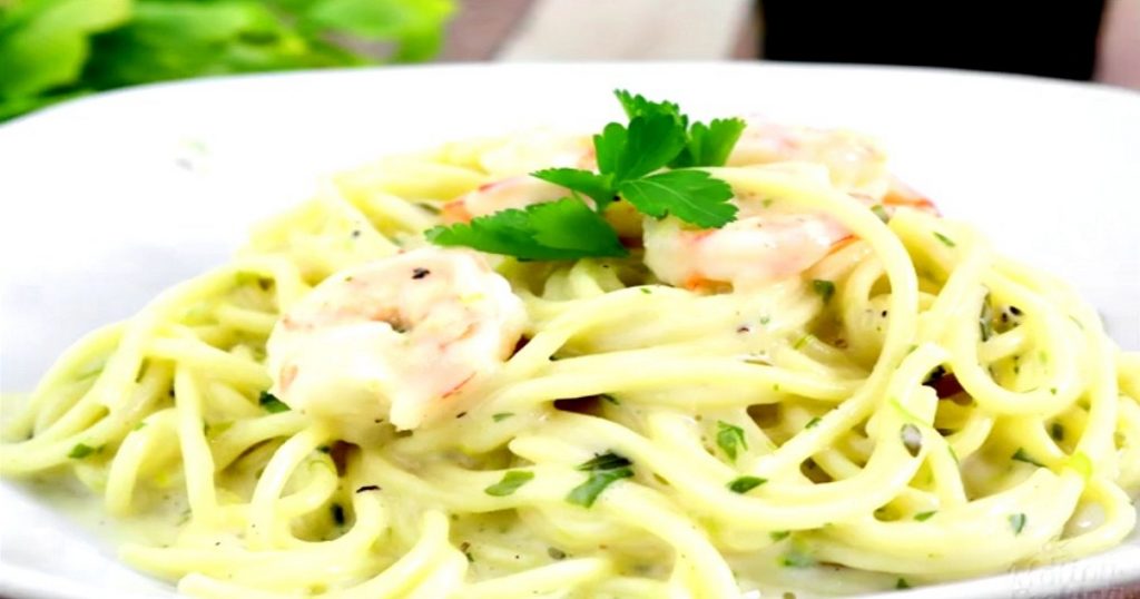 pasta with prawns