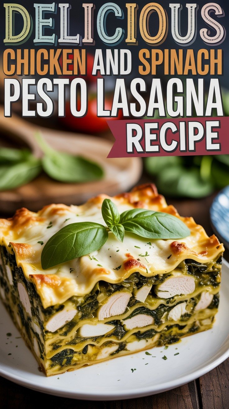 Chicken and Spinach Pesto Lasagna