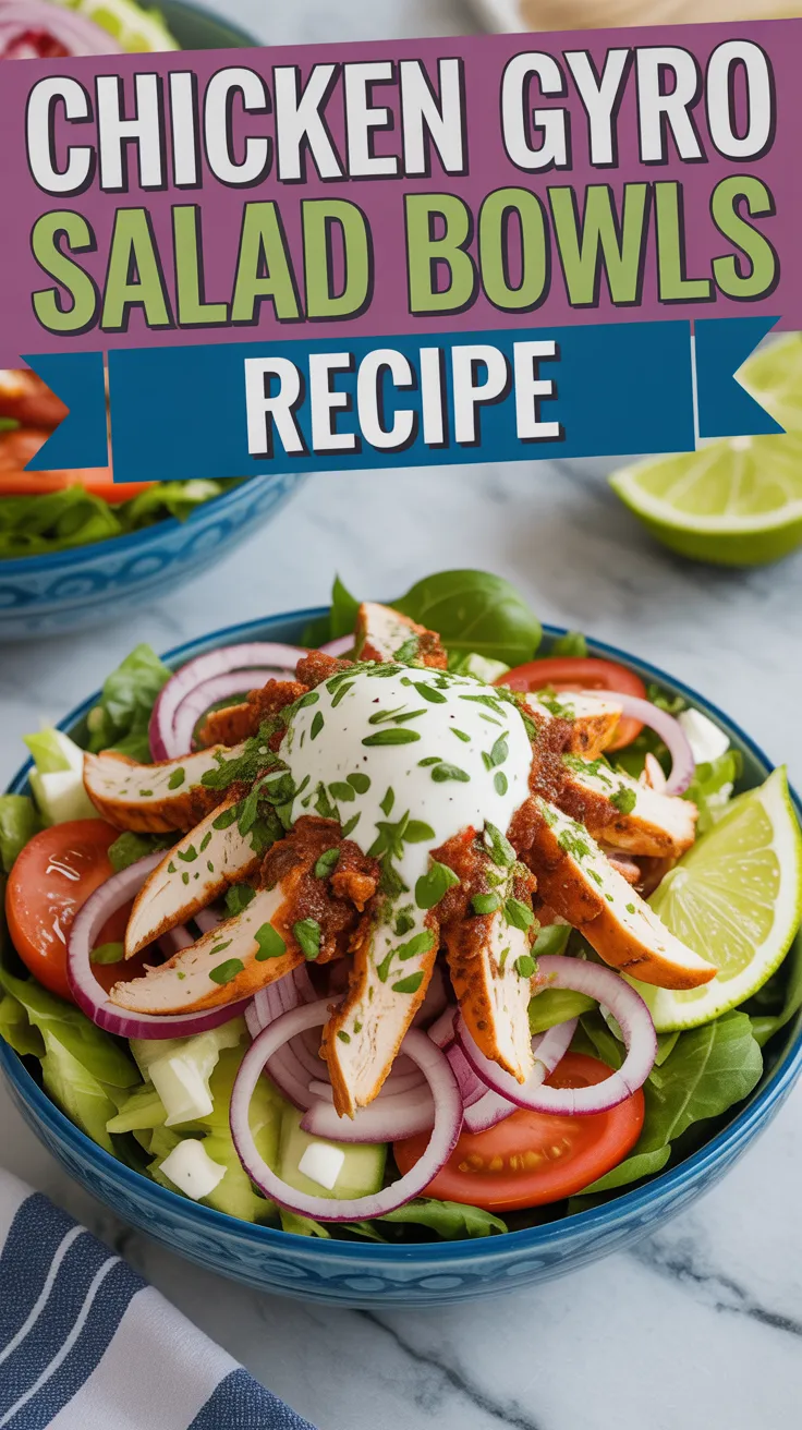 Chicken Gyro Salad Bowls