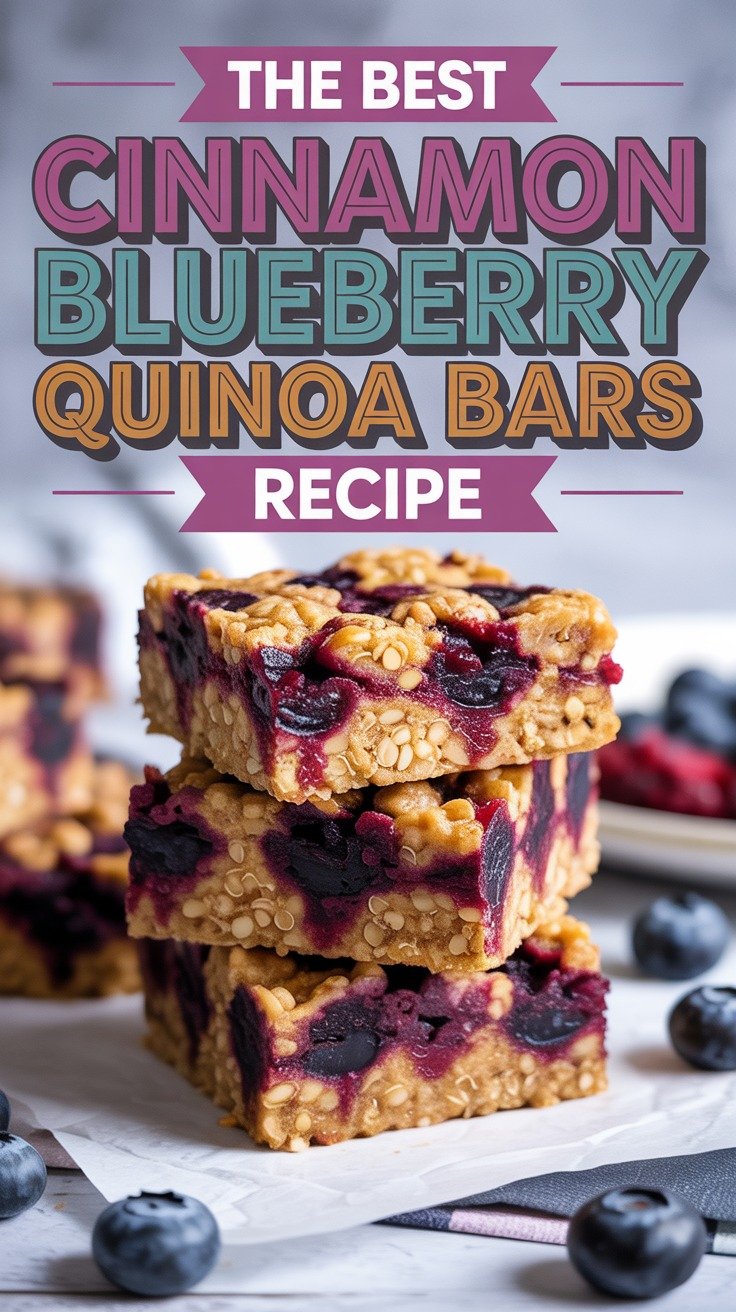 Cinnamon Blueberry Quinoa Bars