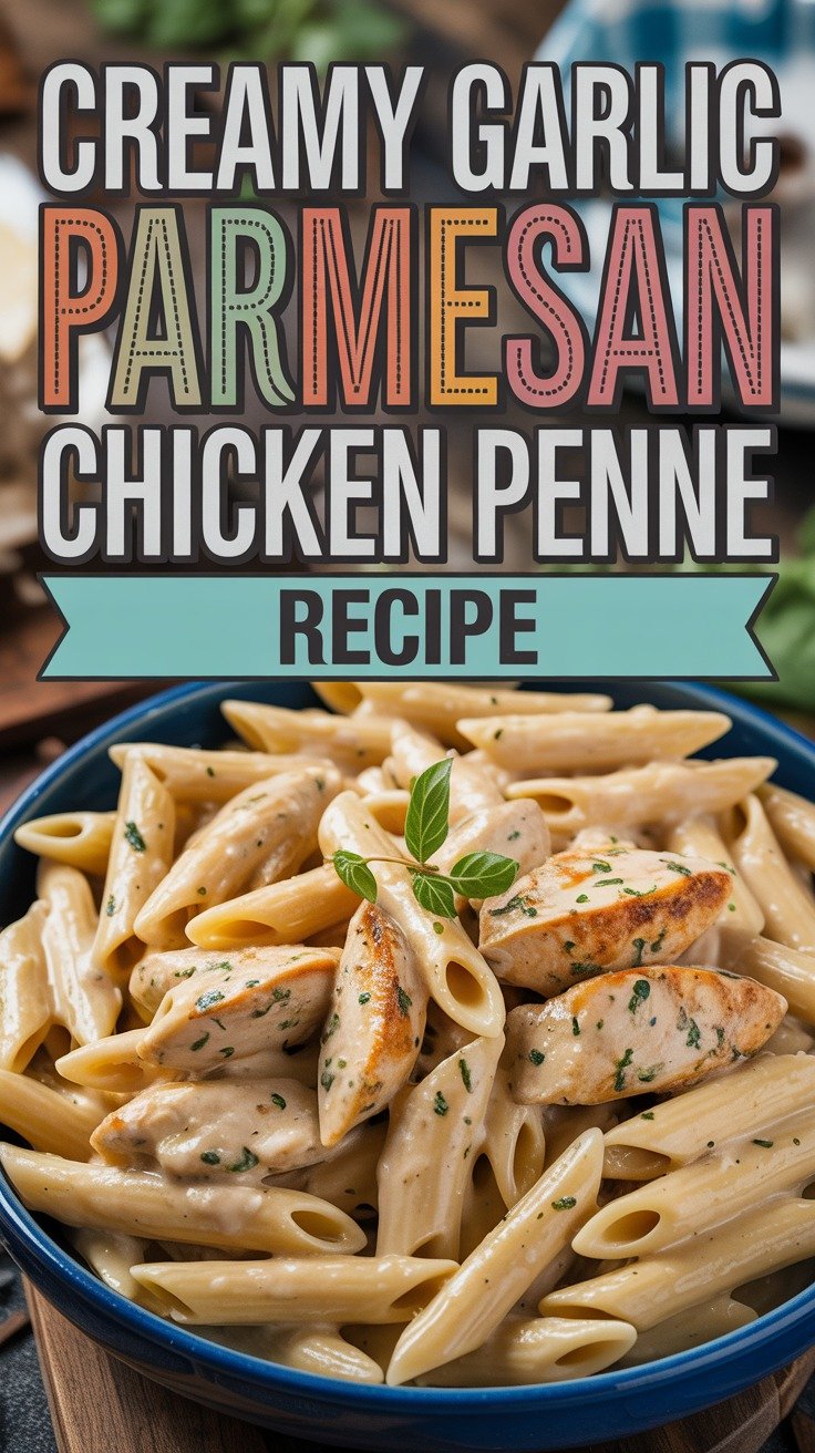 Creamy Garlic Parmesan Chicken Penne