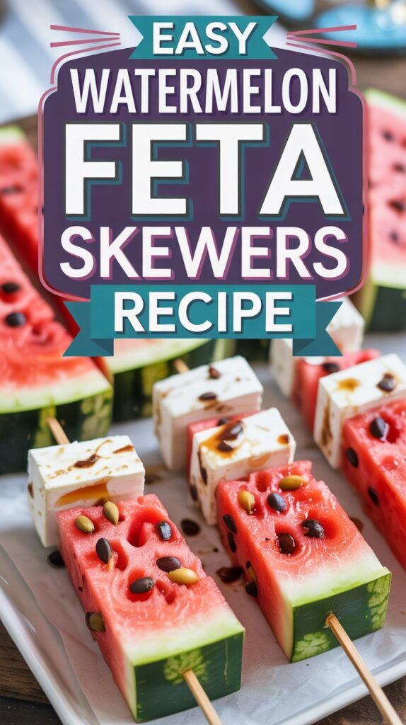 Watermelon Feta Skewers