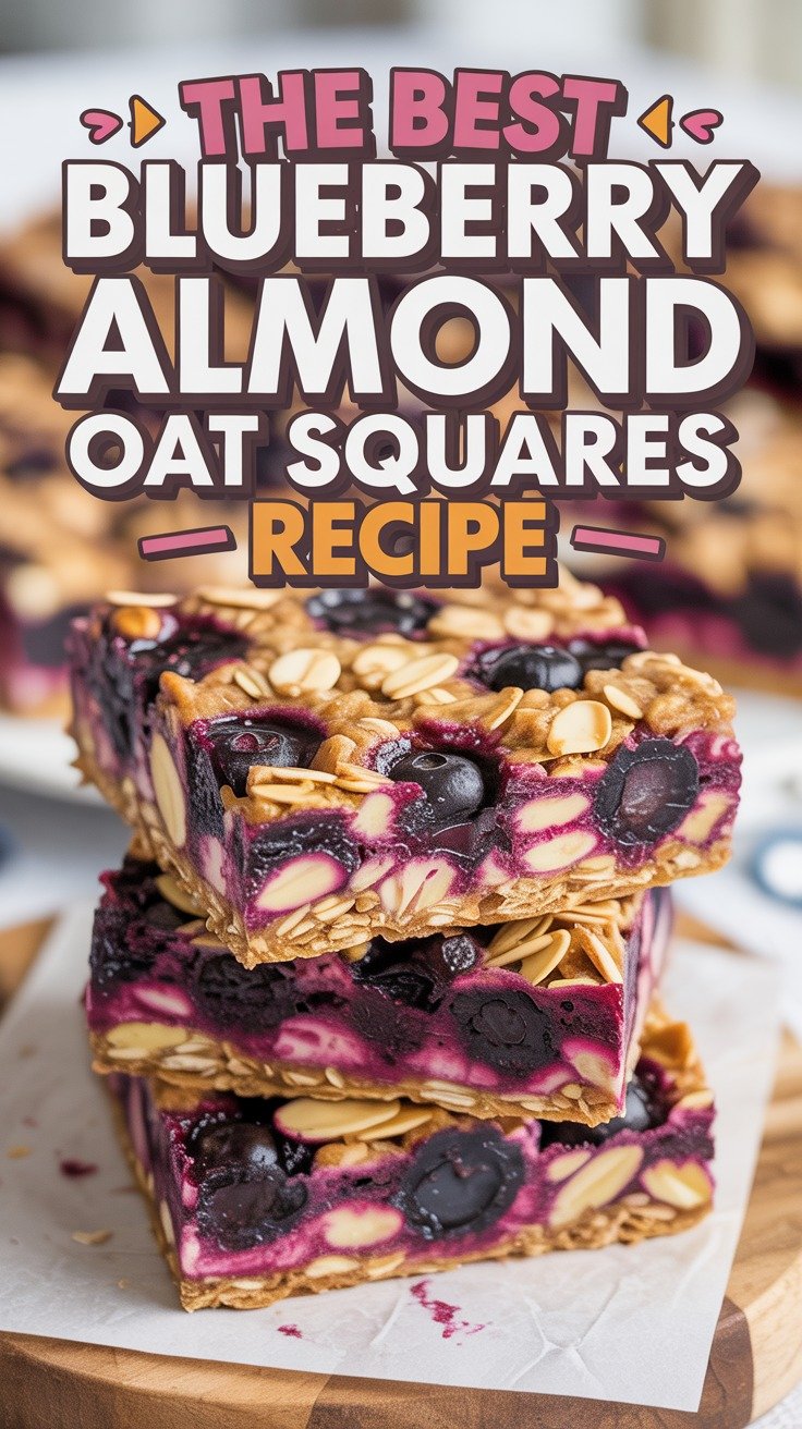 Blueberry Almond Oat Squares