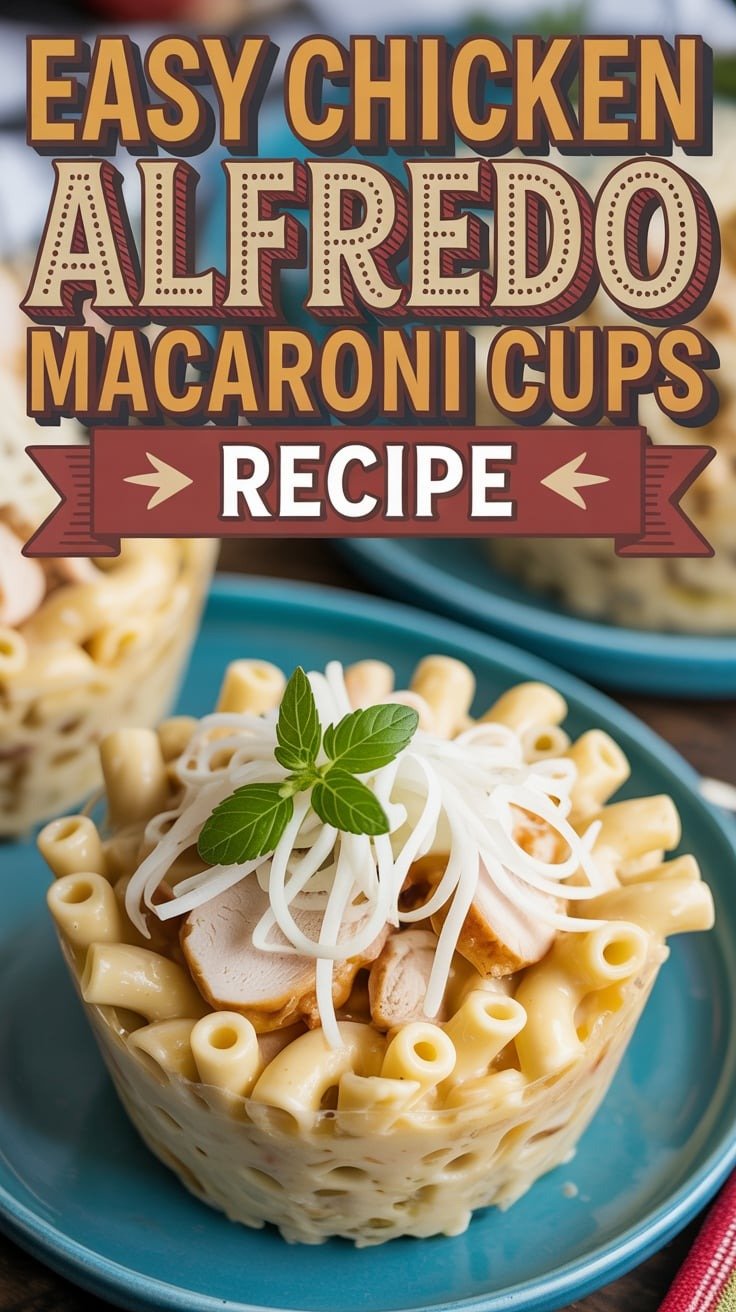 Chicken Alfredo Macaroni Cups