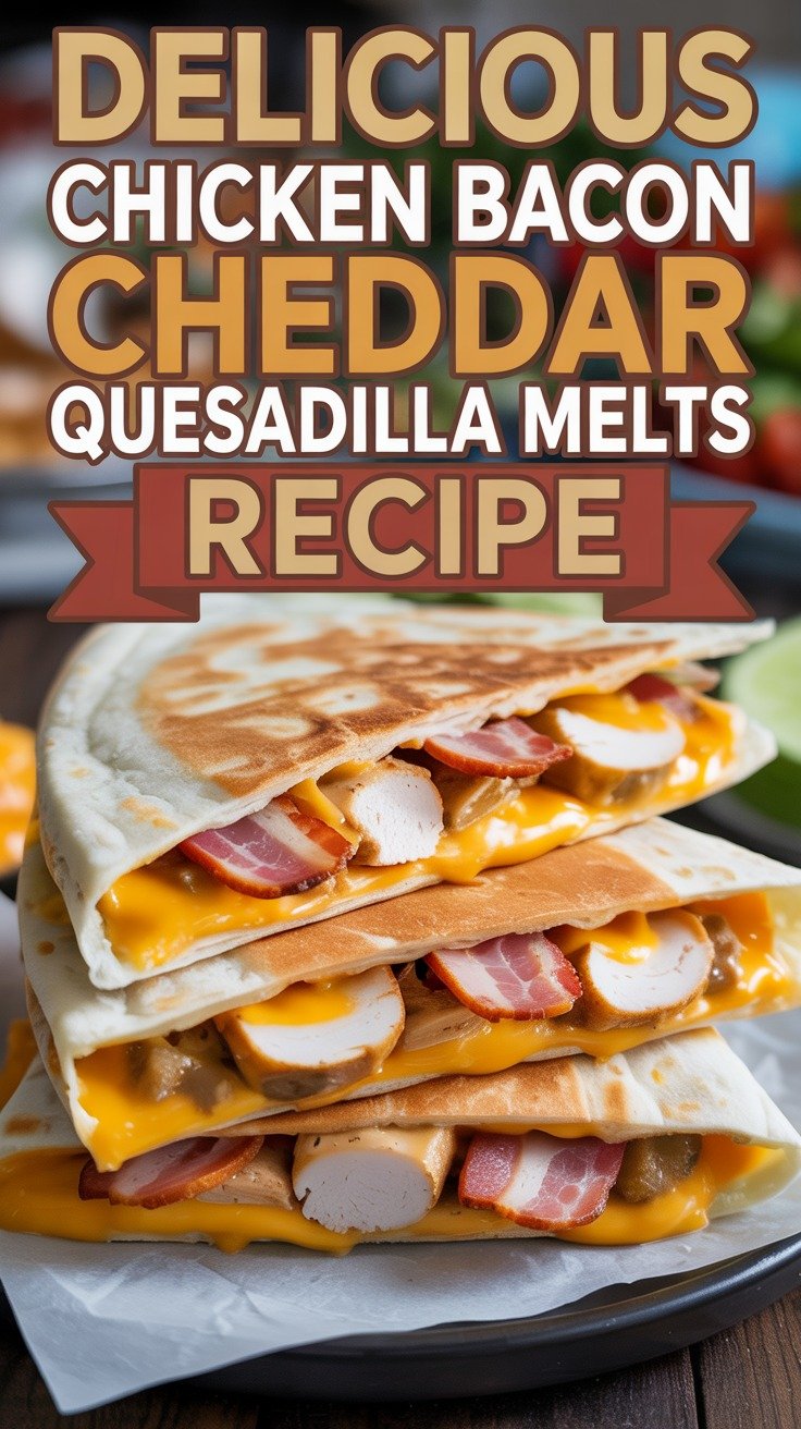 Chicken Bacon Cheddar Quesadilla Melts