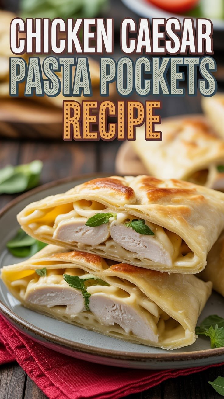 Chicken Caesar Pasta Pockets
