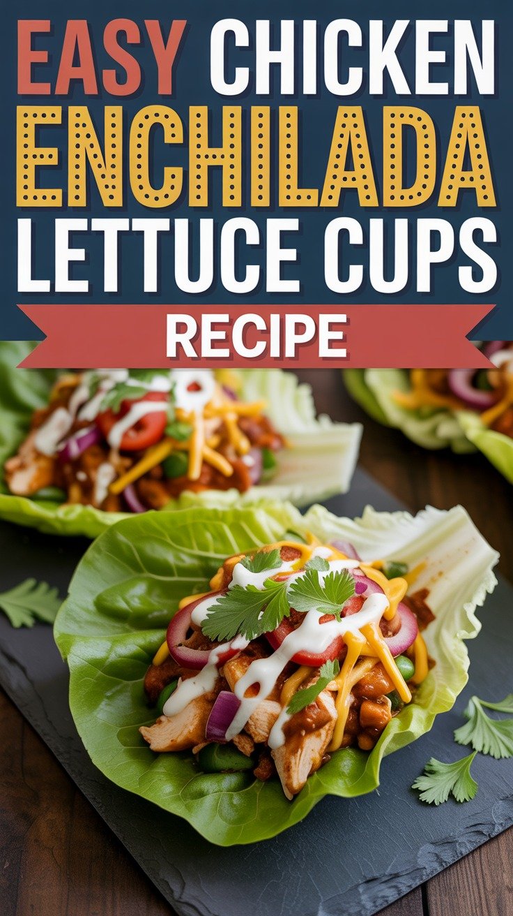 Chicken Enchilada Lettuce Cups