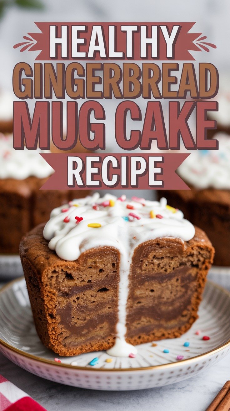 Healthy Gingerbread Mug Cake
