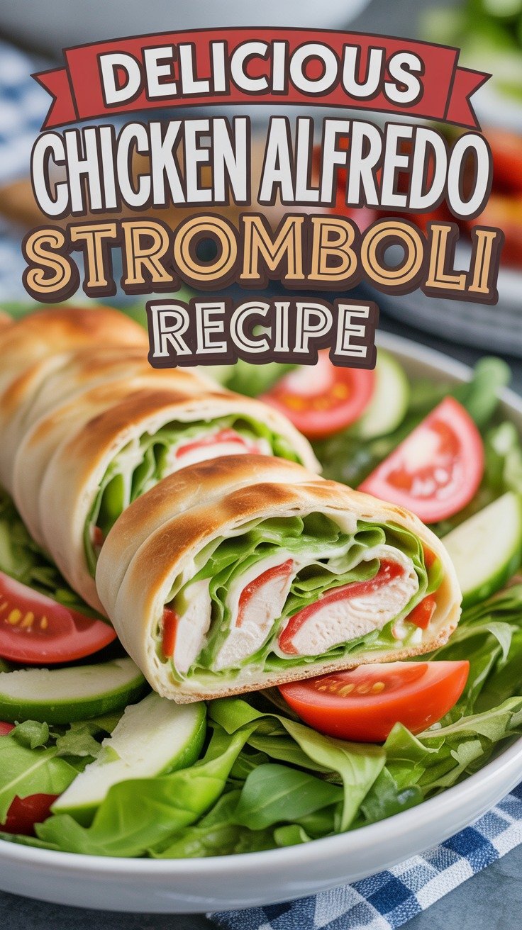 Chicken Alfredo Stromboli