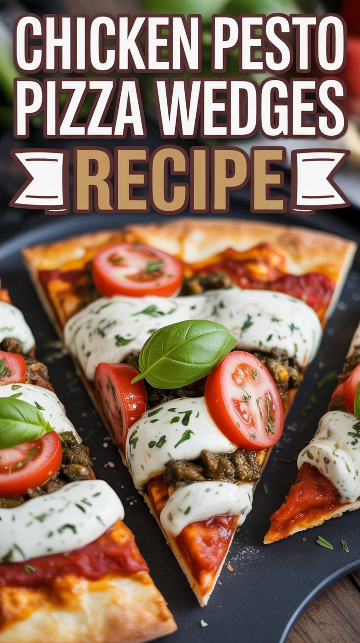 Chicken Pesto Pizza Wedges