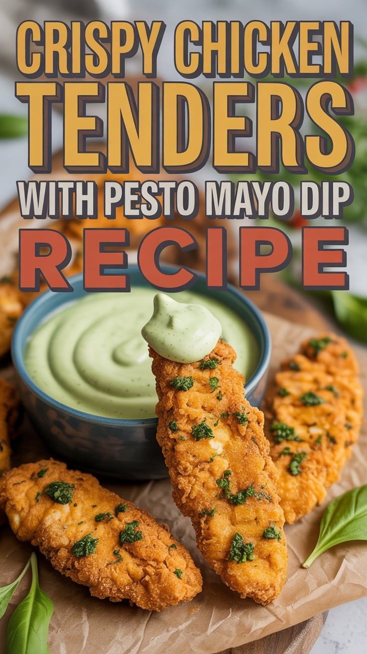 Chicken Tenders with Pesto Mayo Dip