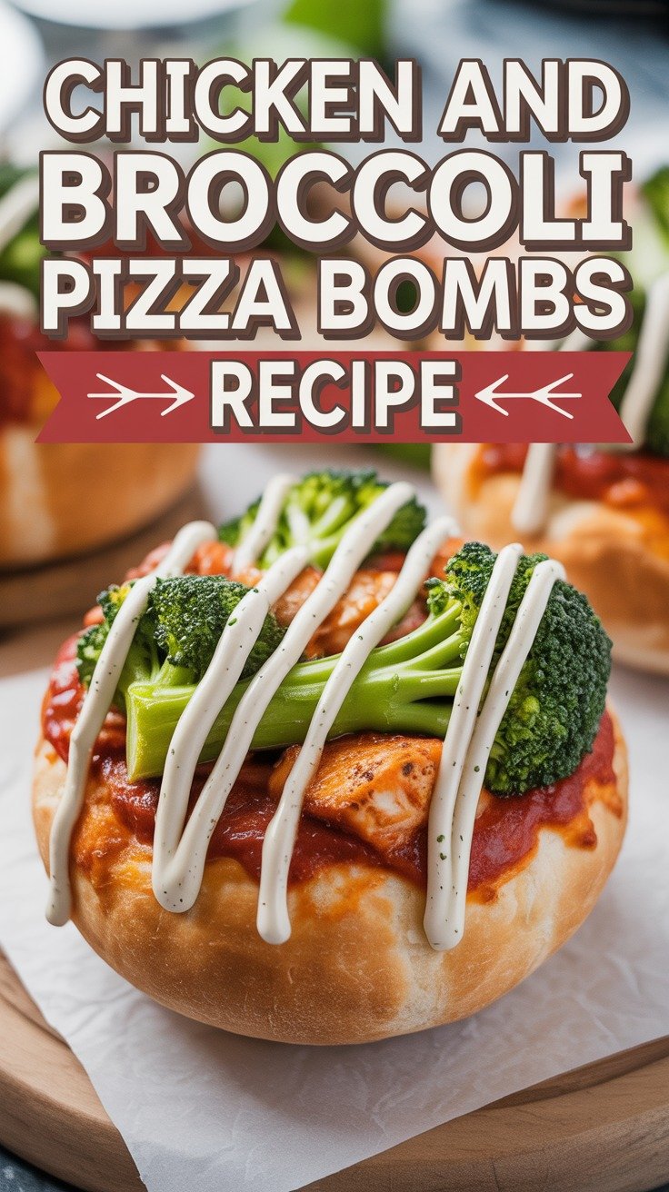 Chicken and Broccoli Pizza Bombs