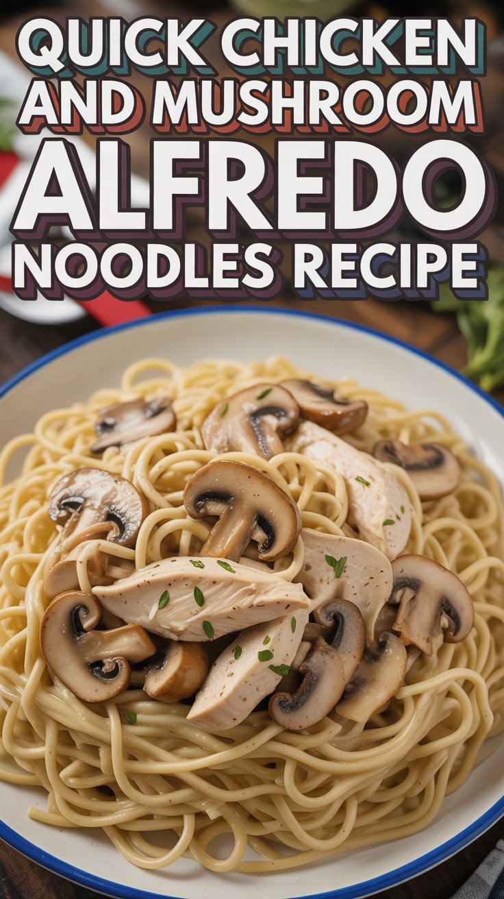 Chicken and Mushroom Alfredo Noodles