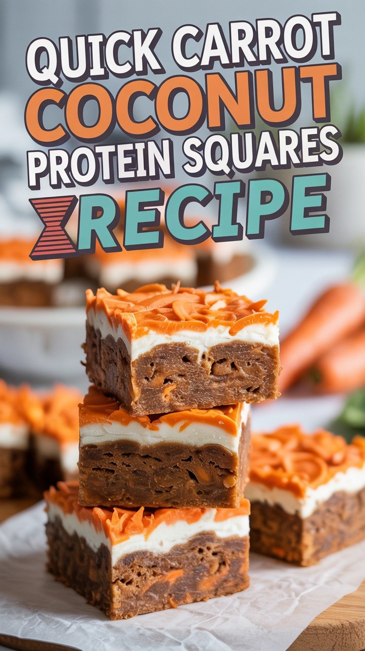Carrot Coconut Protein Squares