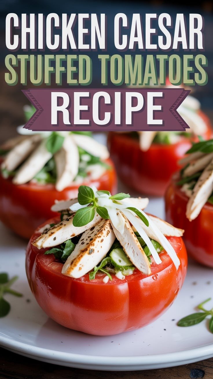 Chicken Caesar Stuffed Tomatoes