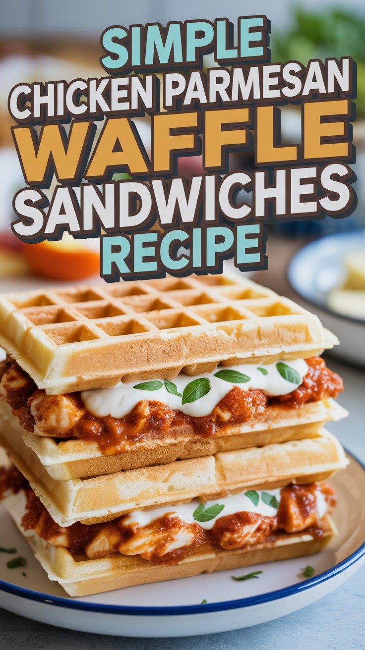 Chicken Parmesan Waffle Sandwiches