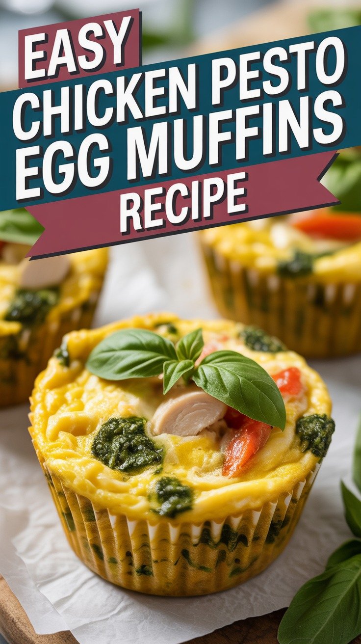 Chicken Pesto Egg Muffins
