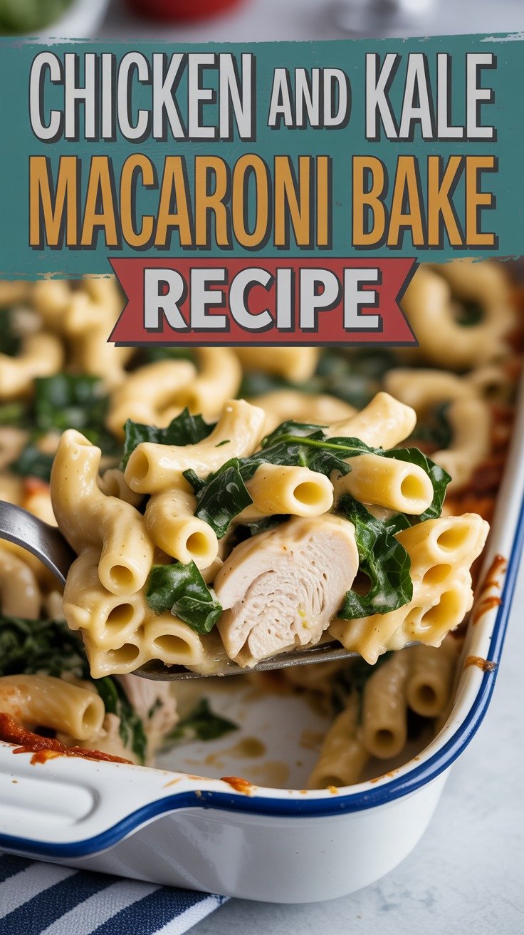 Chicken and Kale Macaroni Bake