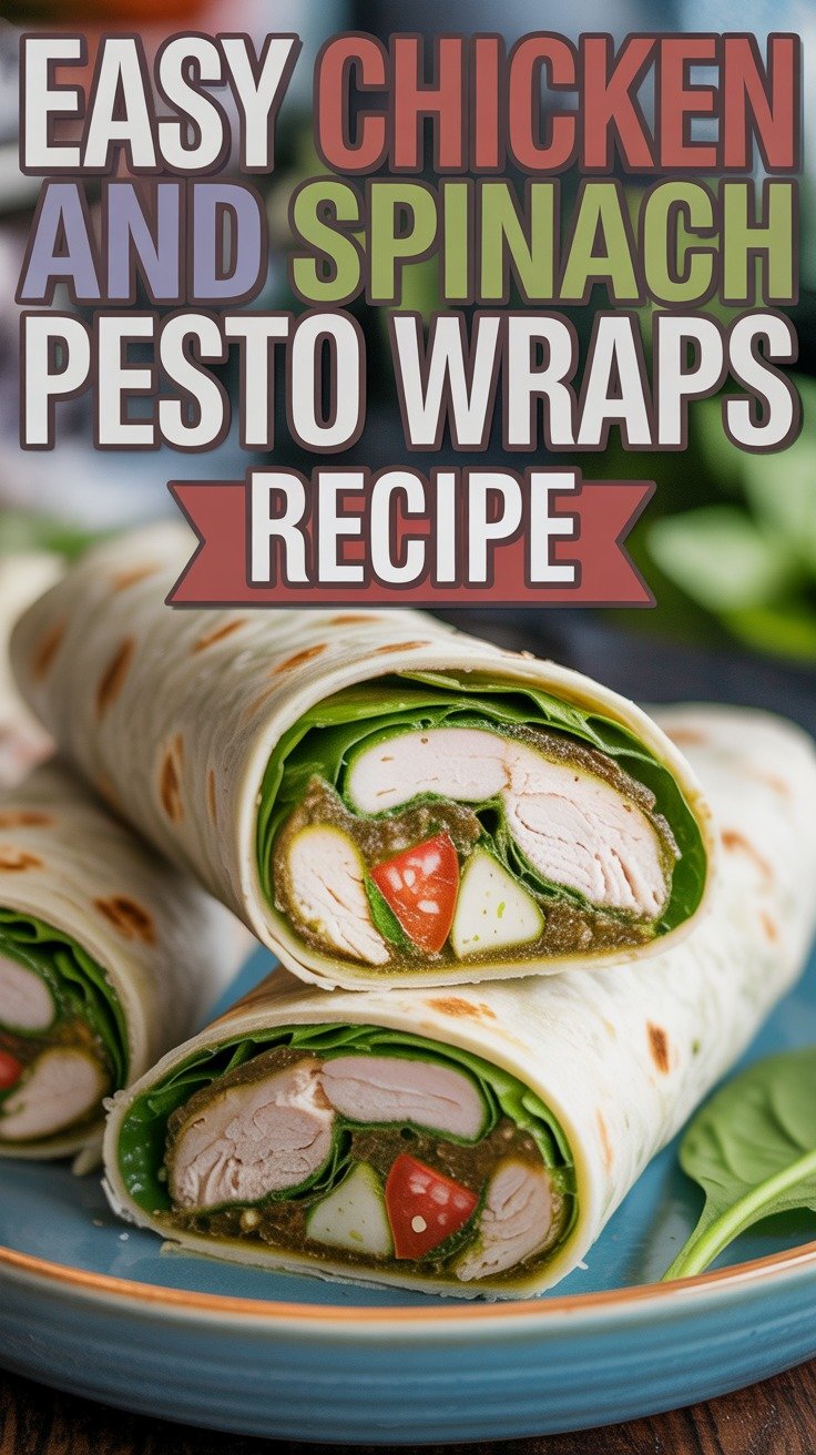 Chicken and Spinach Pesto Wraps