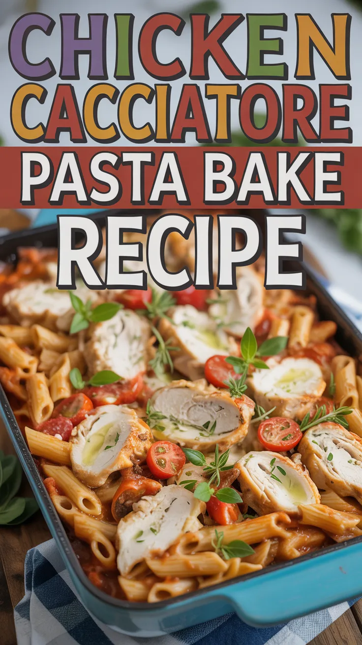 Chicken Cacciatore Pasta Bake