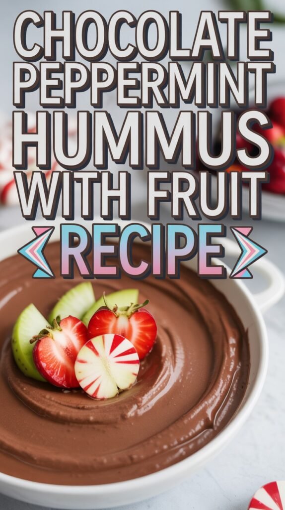Chocolate Peppermint Hummus with Fruit