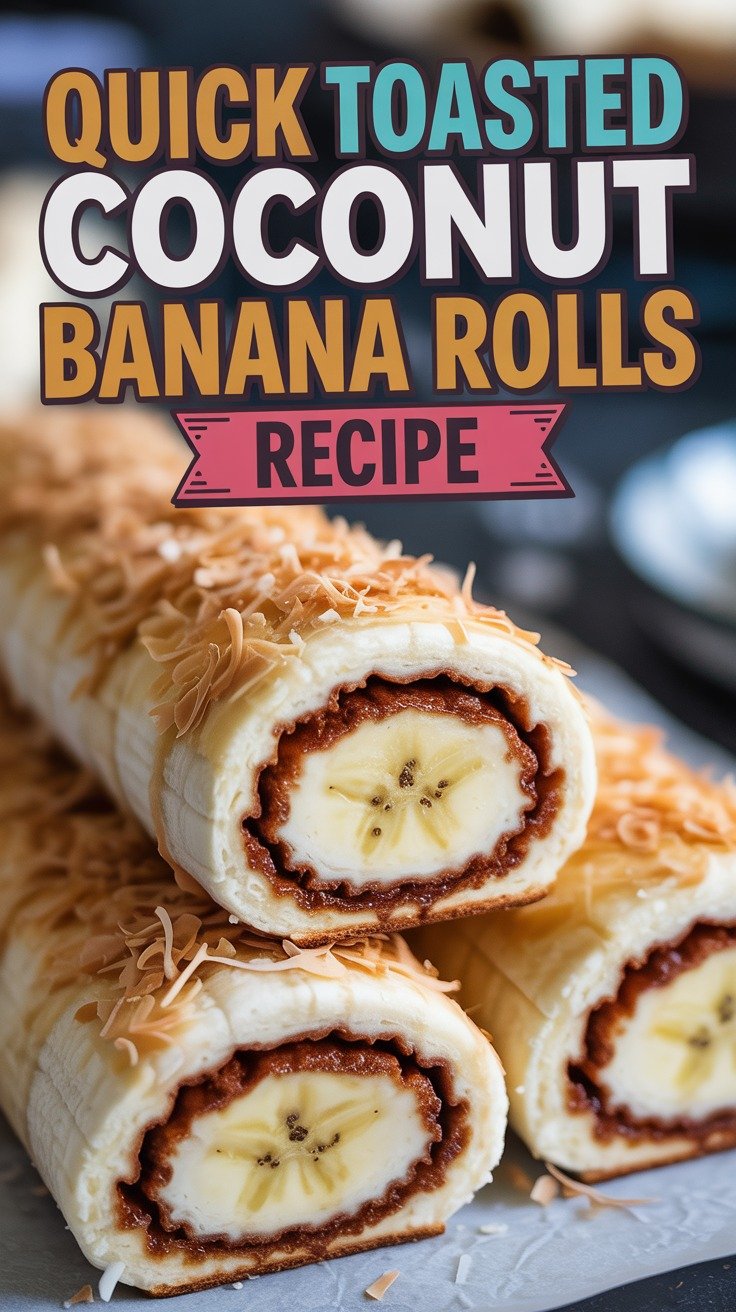 Toasted Coconut Banana Rolls
