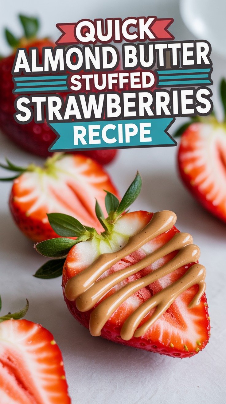 Almond Butter Stuffed Strawberries