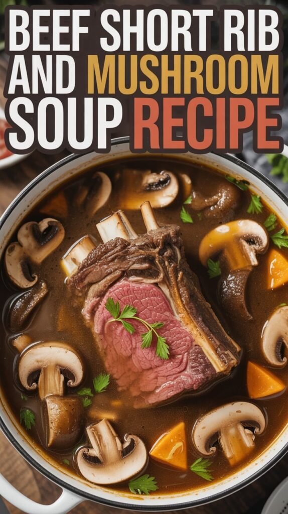 Beef Short Rib and Mushroom Soup