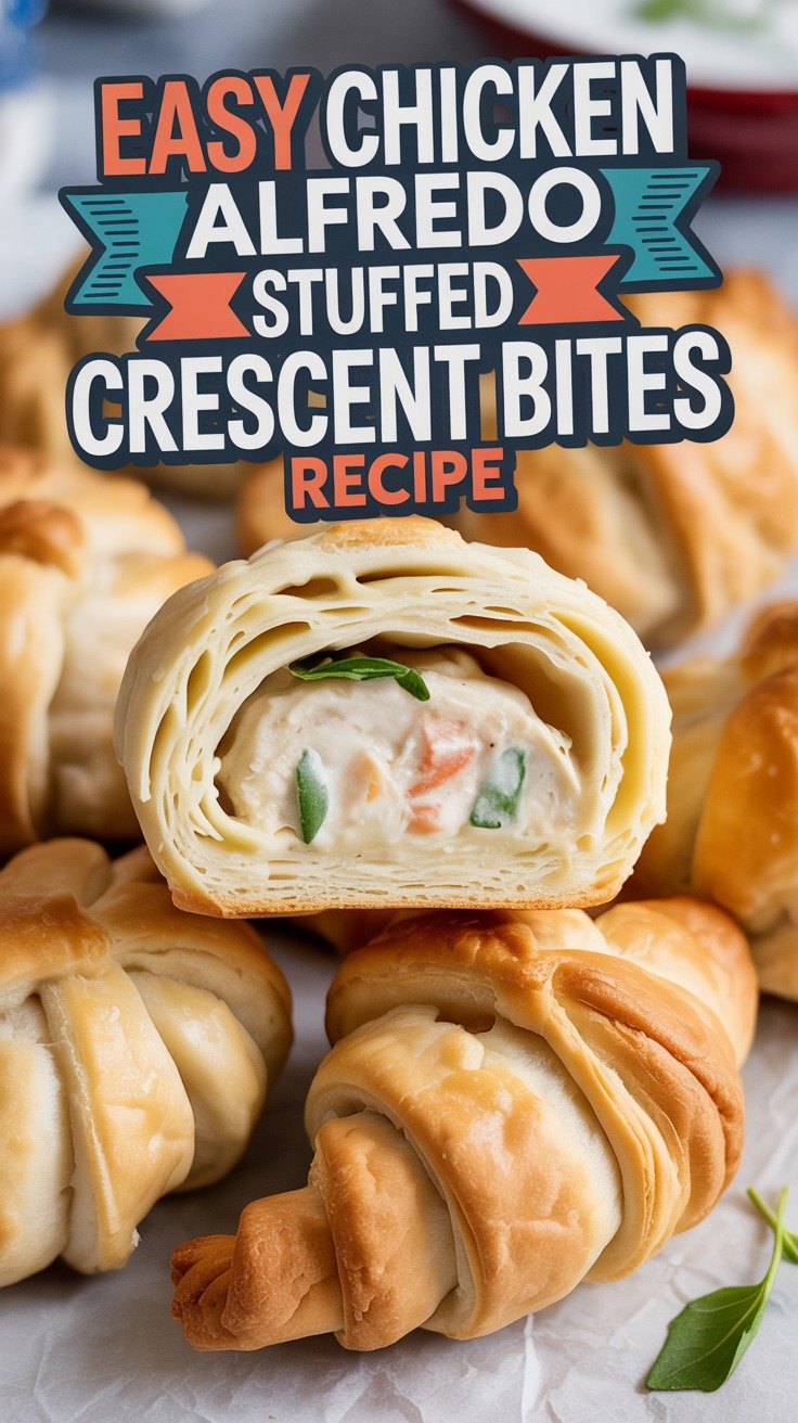 Chicken Alfredo Stuffed Crescent Bites
