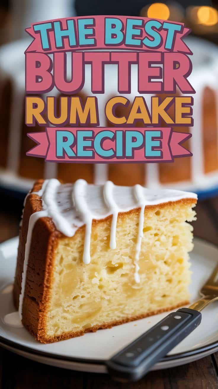 Moist Butter Rum Cake Recipe - Food Blasts