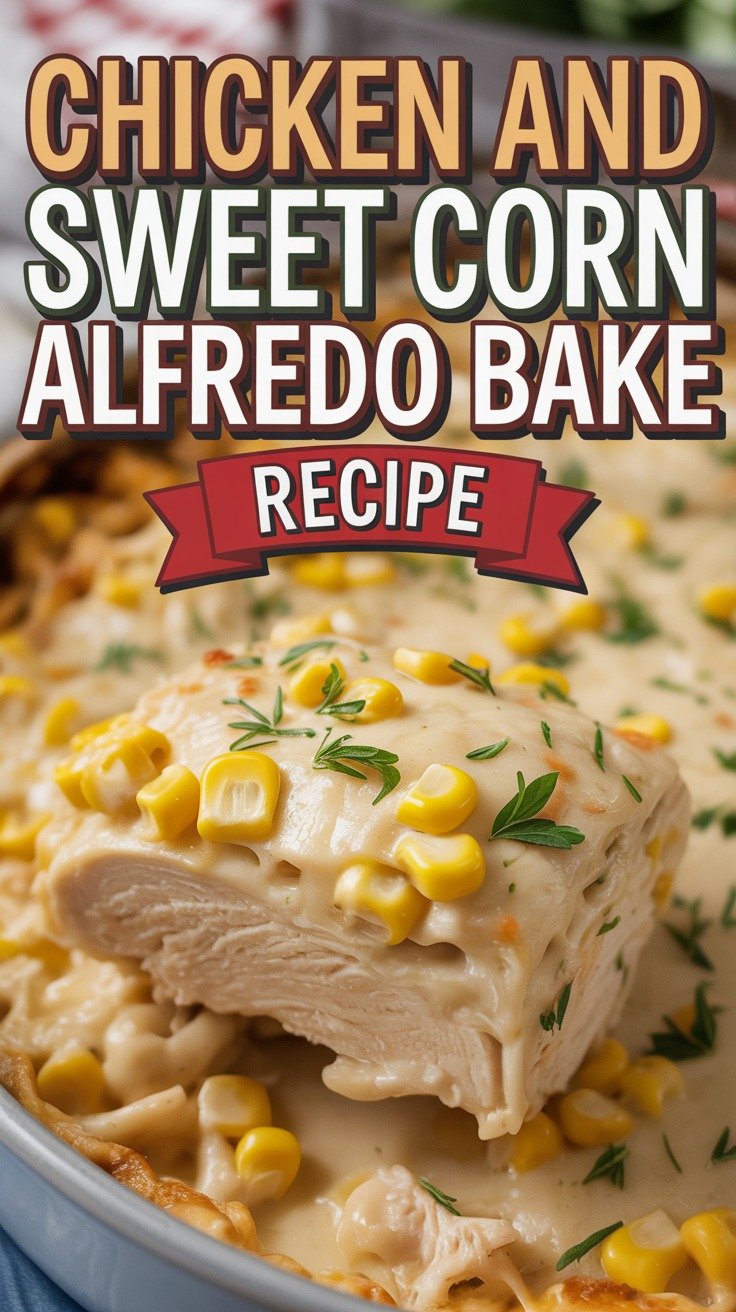 Chicken and Sweet Corn Alfredo Bake