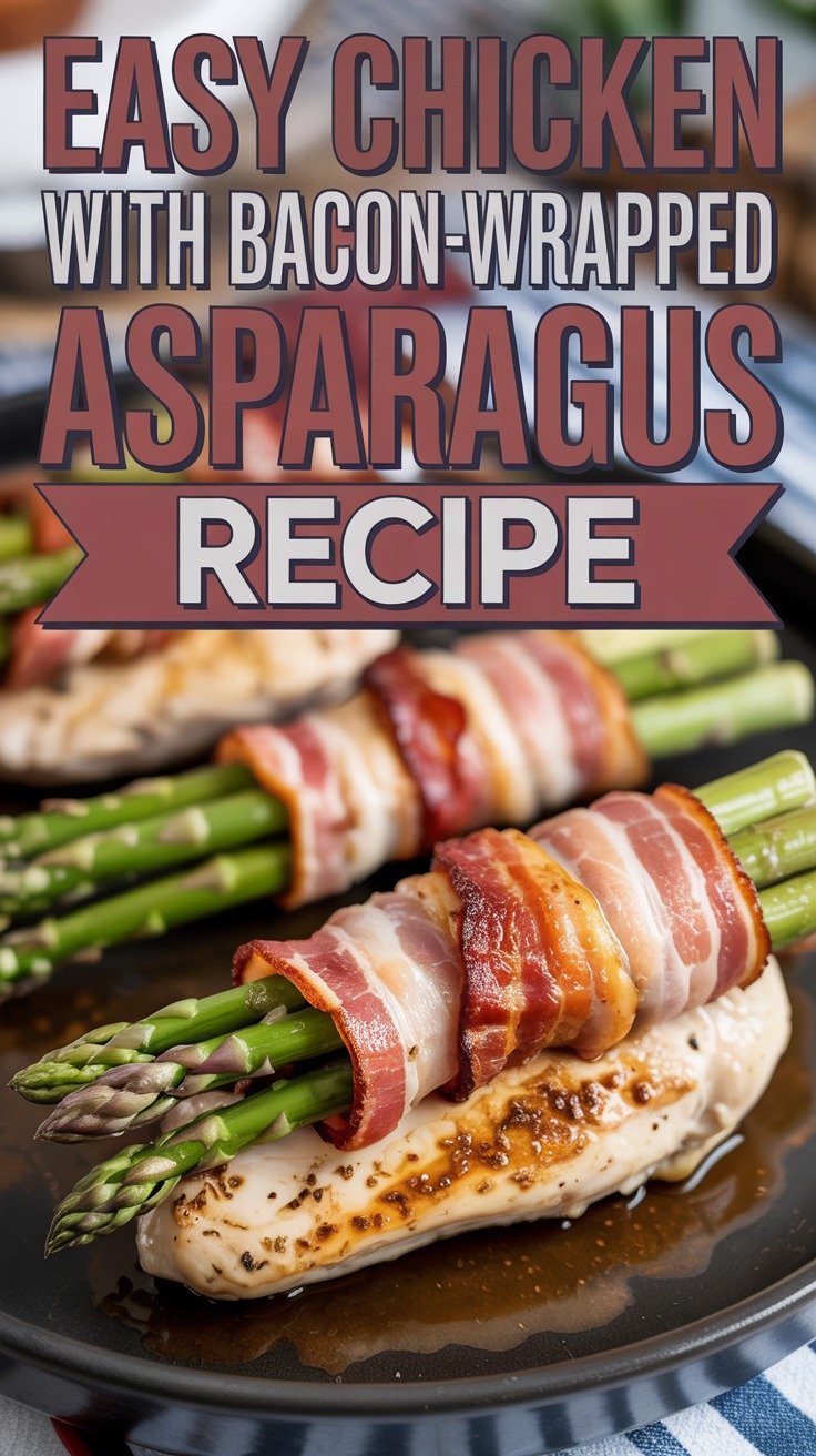 Chicken with Bacon-Wrapped Asparagus