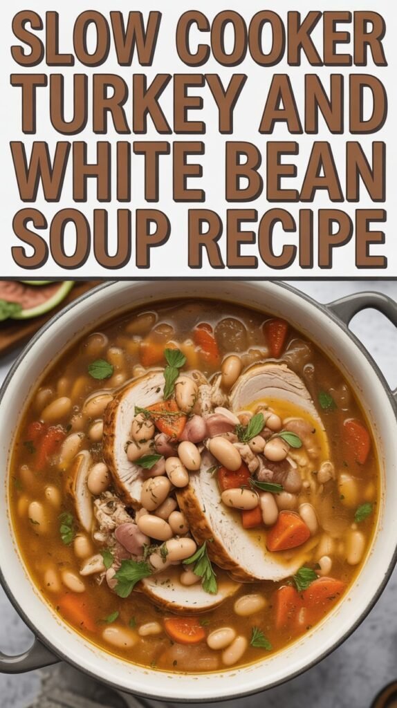 Slow Cooker Turkey and White Bean Soup