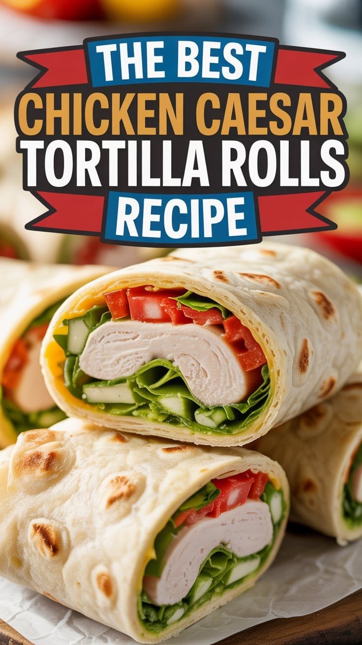Chicken Caesar Tortilla Rolls
