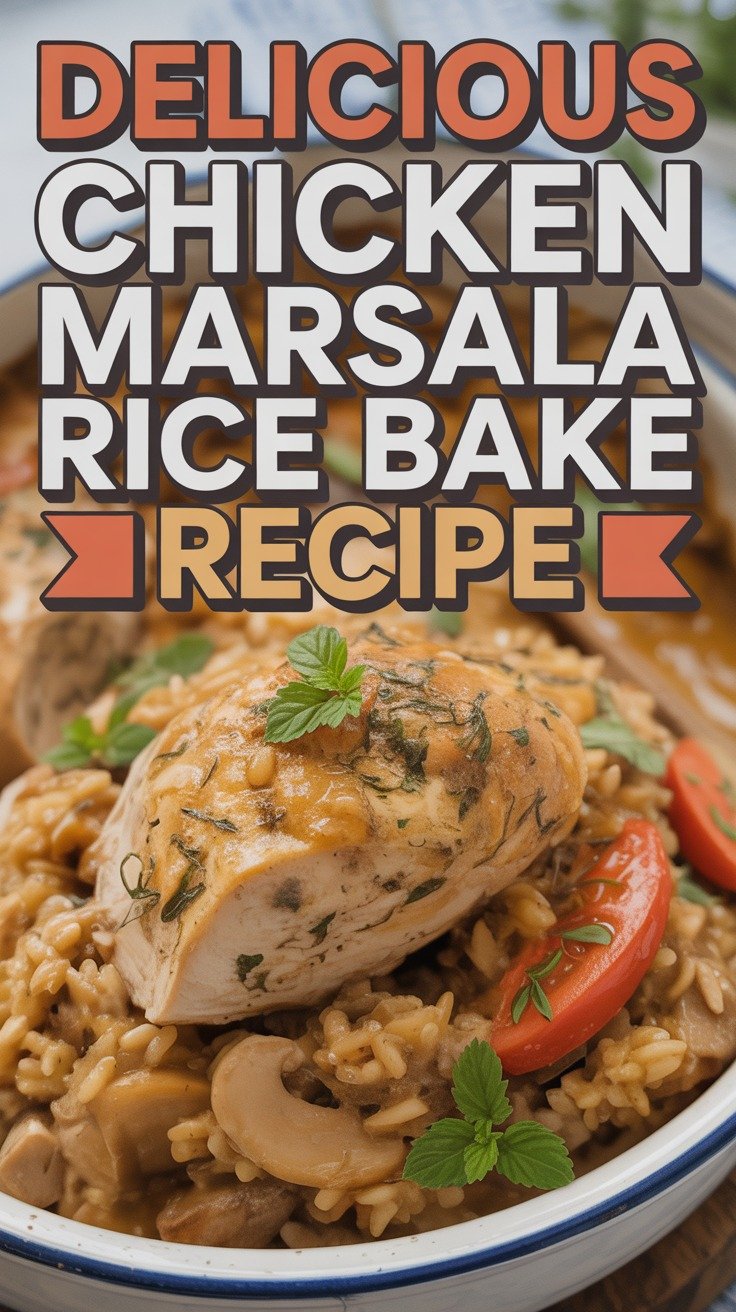 Chicken Marsala Rice Bake
