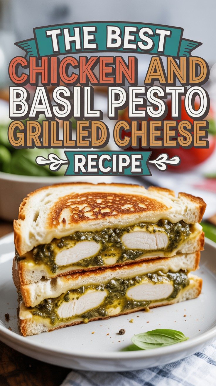 Chicken and Basil Pesto Grilled Cheese