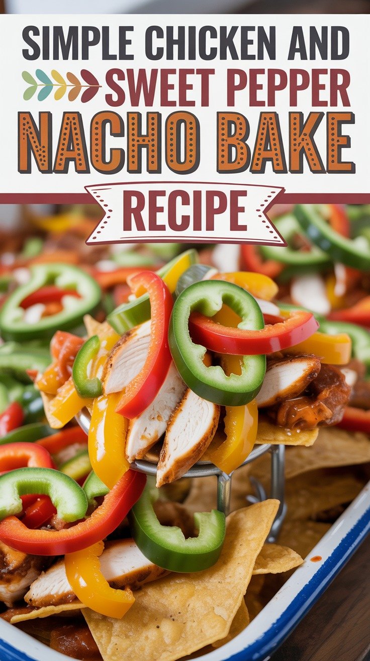 Chicken and Sweet Pepper Nacho Bake
