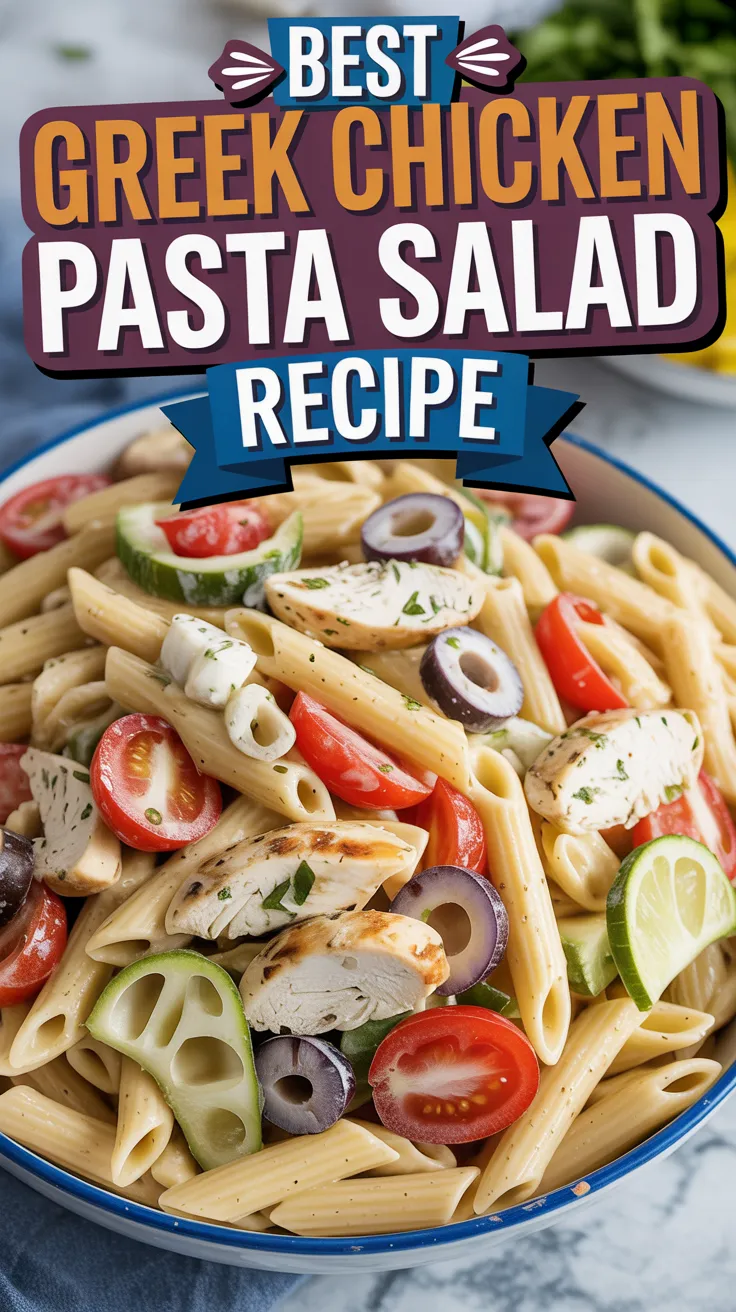 Greek Chicken Pasta Salad