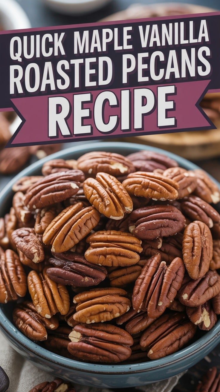 Maple Vanilla Roasted Pecans Recipe - Food Blasts