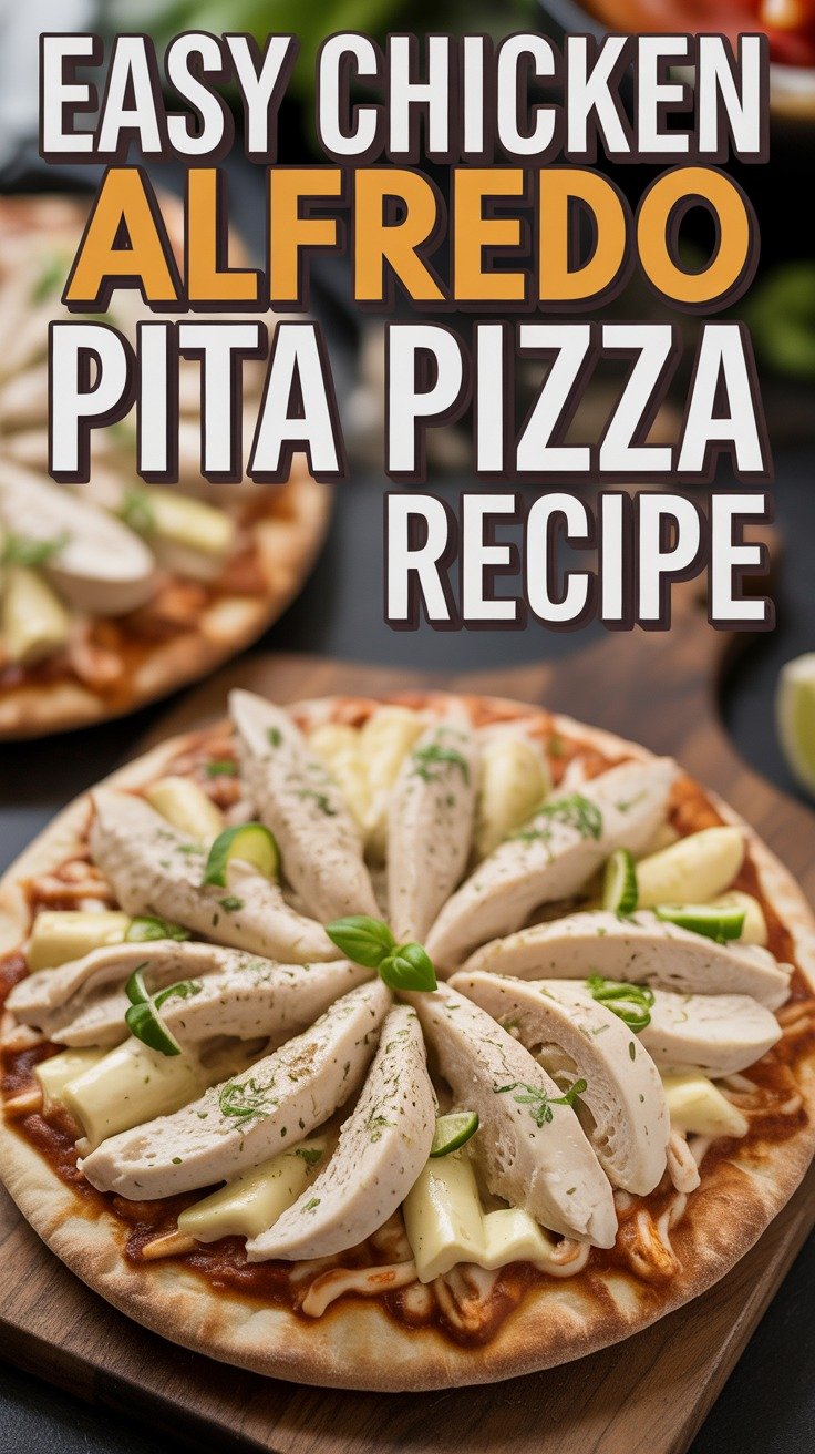 Chicken Alfredo Pita Pizza