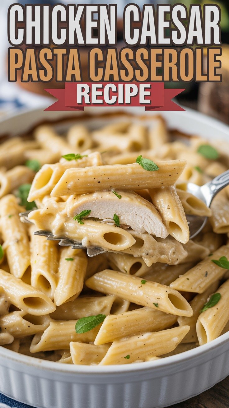Chicken Caesar Pasta Casserole