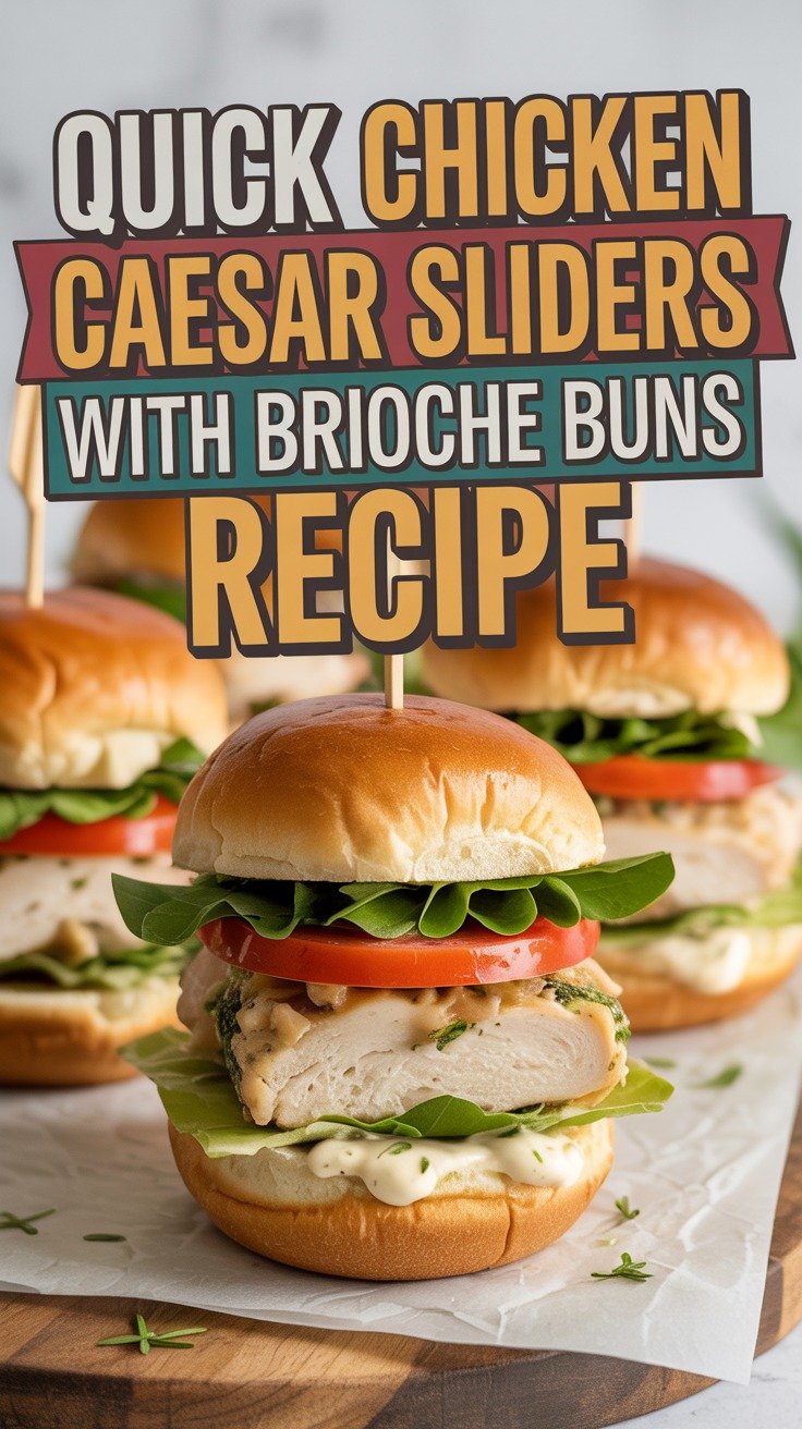 Chicken Caesar Sliders with Brioche Buns
