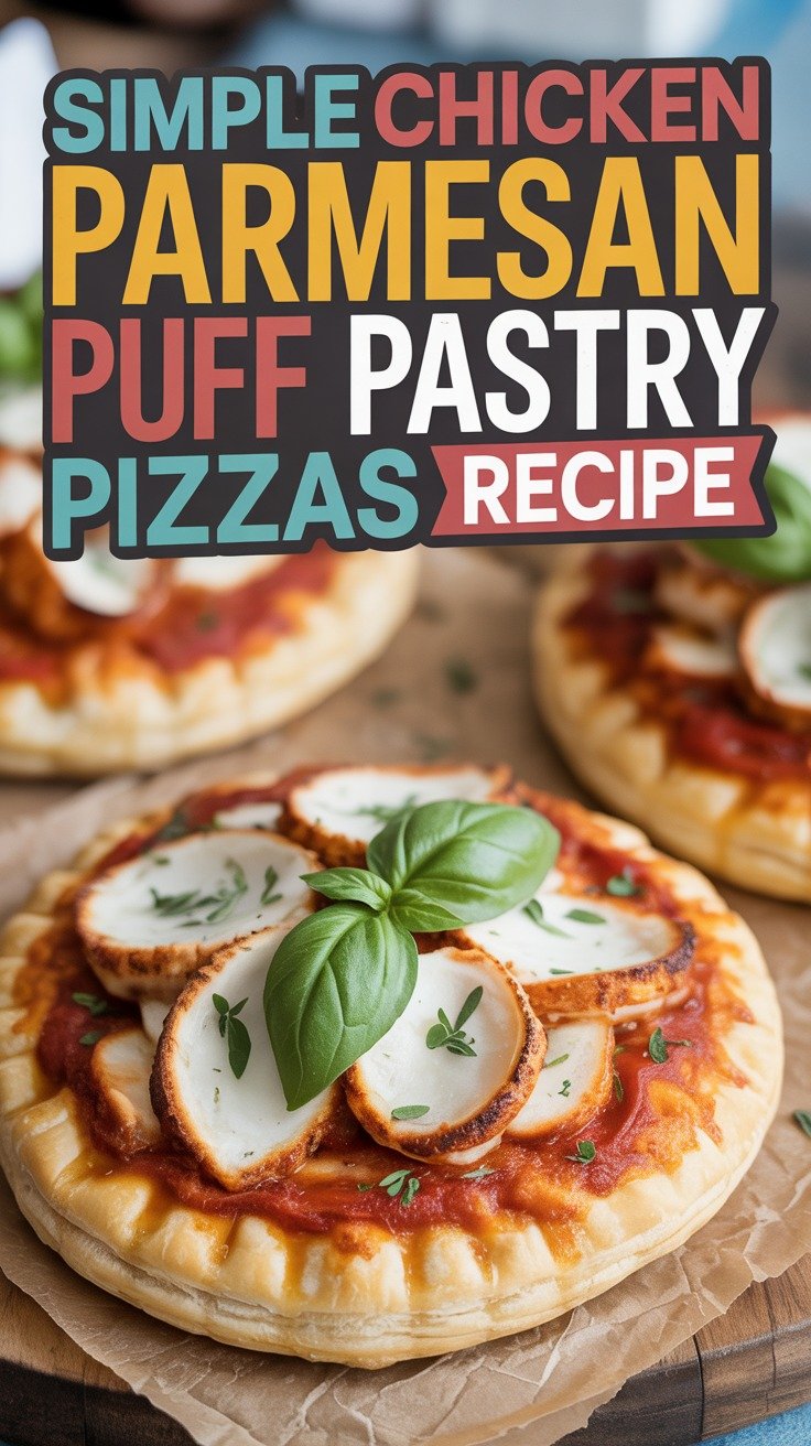 Chicken Parmesan Puff Pastry Pizzas