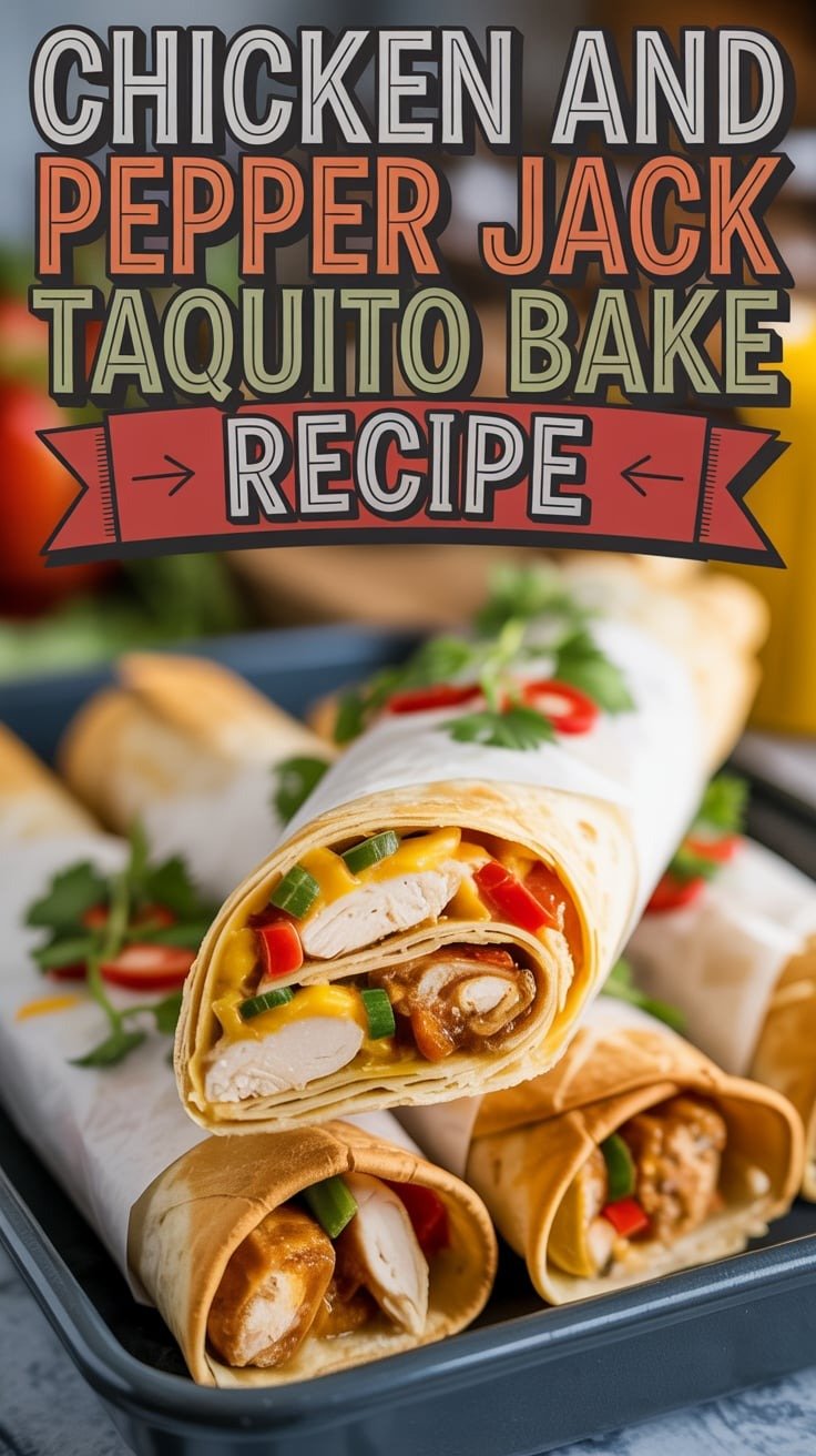 Chicken and Pepper Jack Taquito Bake